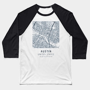 austin simple map Baseball T-Shirt